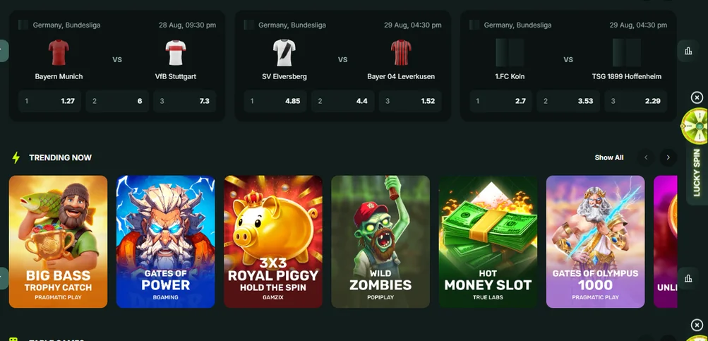 Play trending casino games